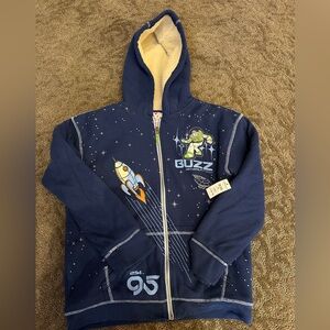 Buzz Lightyear Navy Kids Hoodie Disney Sherpa